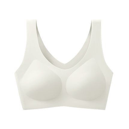 5Ut Genuine Fixed Cup Large Size Bra Without Rims for Women with Big Breasts Showing Small Breasts Seamless Cup All-In-One Vest for Women