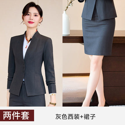 Medical Beauty Consultation Elegant Beautician Autumn and Winter 2025 New Slim Stewardess Uniform Front Desk Cashier Class Work Clothes