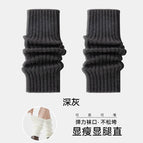 Dark gray socks / Knitted socks straight 40cm