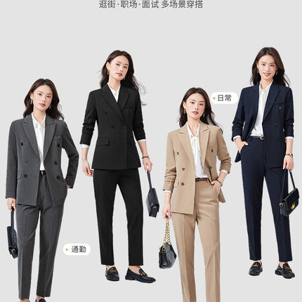 High-end Suit suit Women's Spring and Autumn Senior Sense Interview Dress Professional Temperament Goddess Fan Hotel Manager Work Clothes