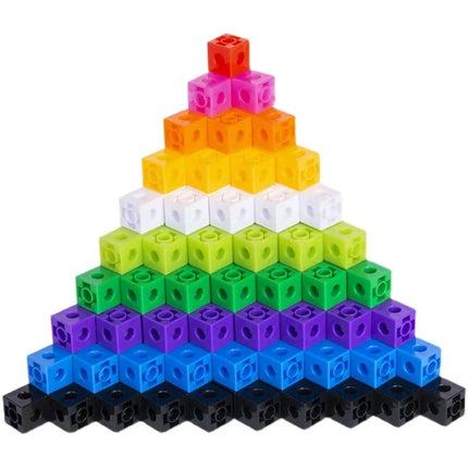 Children's Early Education Plastic Cube Teaching Aids Educational Assembling Small Square Building Blocks Toys Large Particles Cross-Border Wholesale