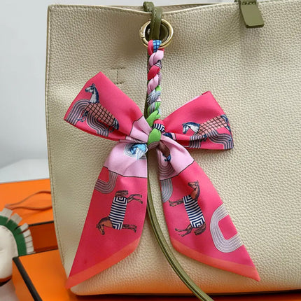 High-grade Handbag Handle Ribbon Bag Handle Handle Accessories Silk Scarf Handbag Tie Bag with Decorative Ribbon Pendant
