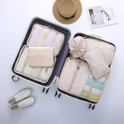 Travel storage bag suit seven-piece clothing classification storage bag luggage storage bag 7 pieces suit