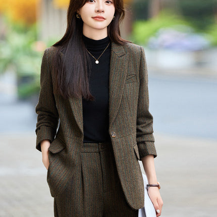 Cross-border variety of gold velvet suit suit women's professional coat top work clothes autumn and winter casual short small suit