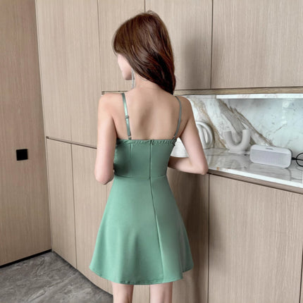 Real Shot 8902 Night Head Shop Sexy Women's Foot Bath Technician Pure Want Low-cut Hollow-out Slim Slim Sling dress