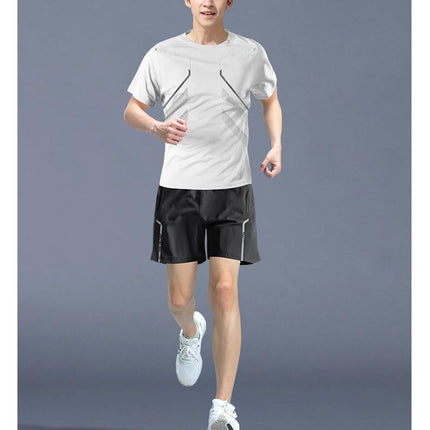 Short-sleeved T-shirt shorts men's and women's sports suit leisure thin fashion handsome youth outdoor ball clothing manufacturers direct supply