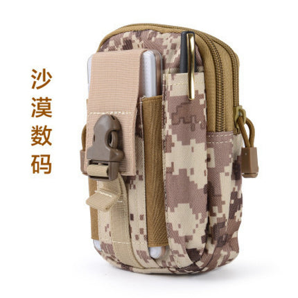 Tactical Camouflage Waist Bag Outdoor Multi-Functional Sports Running Bag Men's Waterproof Mobile Phone Bag Camping Cycling Waist Bag
