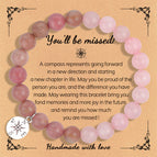 Wood grain plus rose quartz (with card)