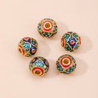 25. small blue and green auspicious cloud beads 8mm