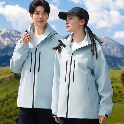Full Hot Air 2025 New Couple Travel Camping Jacket Men's Single Piece Couple Outdoor Waterproof Jacket Jacket