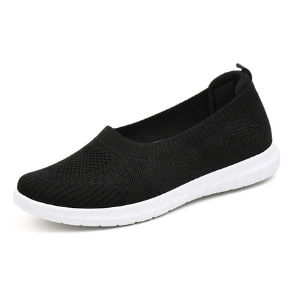 Cloth Shoes for Women, Slip-On Summer Shoes, Flat-Soled Shoes, Breathable Soft-Soled Casual Mom Shoes, Women's Flat-Heeled Shoes, Breathable and Comfortable