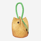 Yellow screw bucket bag + (green hand strap)