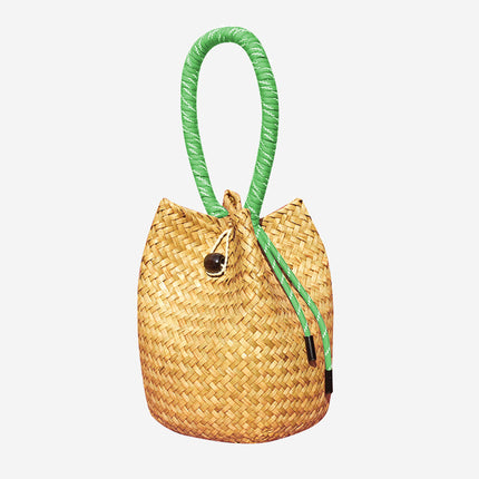 Straw Bag Artificial Flower Handmade DIY Material Bag Handmade Handbag Warm-Up Event Team Building Salon Holiday Gift