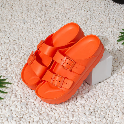 2025 New Thick-Soled Slippers Foreign Trade Eva Sandals Summer Women's Outdoor Indoor Sandals with Poop Feeling Dropshipping