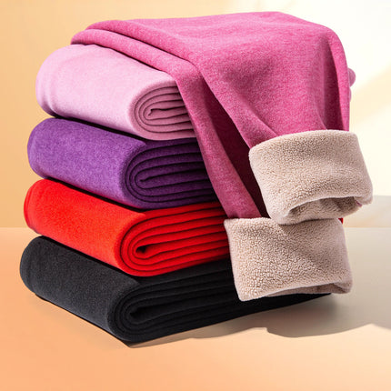 Fleece-Lined Leggings for Women, Thickened Thermal Pants, Cold-Resistant, Constant Temperature, High Elasticity, Versatile Women's Camel Fleece Pants, Autumn Pants