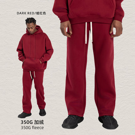Cai Xiang Island Men's Clothing | Cross-Border American-Style Hooded Sweatshirt for Men, Autumn and Winter Loose Street Fashion Hoodie and Sweatpants Set for Men