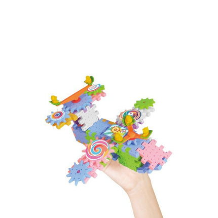 Variety of Electric Building Blocks DIY Gear Rotating Building Blocks Rail Car Kidsren's Educational Early Education Assembled Large Particle Toys
