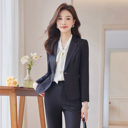 Green Suit Jacket Women Spring and Autumn New High-end Civil Servant Interview Professional Temperament Suit suit Work Clothes