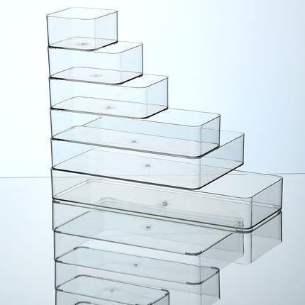 Enlarge 40cm Long Transparent Box Narrow Long Square Storage Box 15cm Wide Water-tight Drawer Finishing