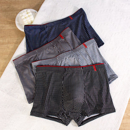 Men's underwear boys antibacterial breathable boxer shorts head stripes sports loose men's pants boxer pants wholesale