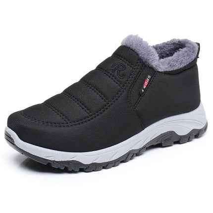 Middle-Aged and Elderly Cotton Shoes for Men and Women, Fleece-Lined Old Beijing Cloth Shoes, Thickened and Warm, Women's Low-Top Cold-Proof, Same Style as Export Models