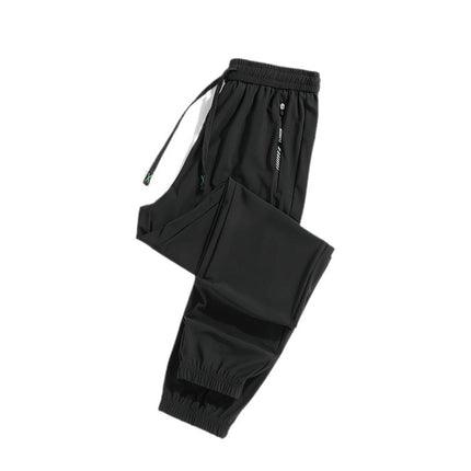 2024 Summer New Men's and Women's Ice Silk Elastic Couple Sports Pants Men's Sports Casual All-match Loose Sports
