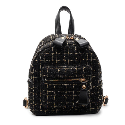 Mini Backpack Women's New Korean Style Fashionable Casual Multi-Purpose Ins Super Popular Woolen Small Backpack Travel Women's Bag Trendy