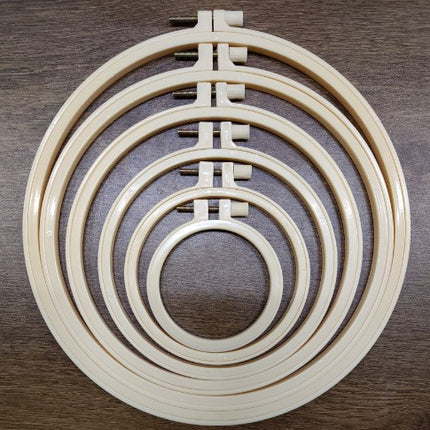 DIY embroidery ring ornaments plastic embroidery inner ring adjustable embroidery cross embroidery imitation bamboo imitation wood embroidery manufacturers wholesale