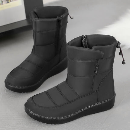 New Style Long-Tube Polyurethane Women's Boots with Velvet and Thickened Outdoor Warm Snow Boots for Cold Protection and Lightweight Cotton Boots Cross-Border