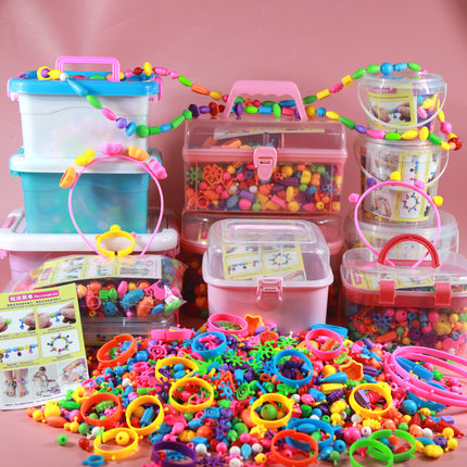 Source Factory Versatile Creative Pop Art String Beads Insert Kidsren's Beaded Toy Beads DIY Girl Bracelet Necklace