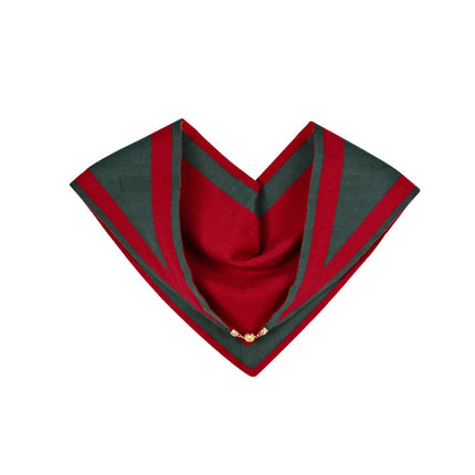 Autumn and Winter Magnetic Buckle Coloring Border Knitted Double-Sided Triangle Towel Women's Small Golden Ball High-grade Neck Protection Neck Shawl