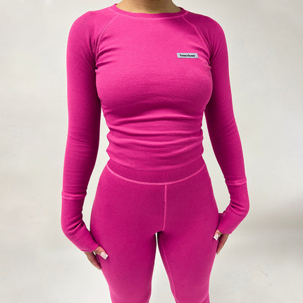 TK107 Amazon cross-border women's new slim long sleeve top sports yoga leggings suit wholesale women