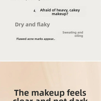 NEW Cream Muscle Light Yarn Foundation Concealer Strong Long-lasting No Makeup Control Oil No Powder Dry Skin Face Foundation