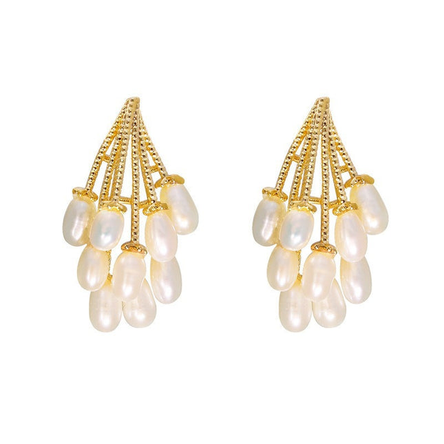 Fashionable and Elegant Pearl Stud Earrings for Women, Korean New Style, Elegant Earrings, Ins Style, Light Luxury Versatile Ear Accessories