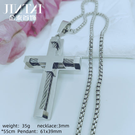 Factory direct Amazon AliExpress European and American fashion personality stainless steel men's pendant jewelry wholesale