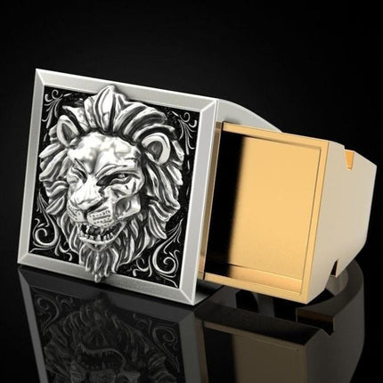 Jia Rui Cross-Border Hot Selling Lion Sleeve Retro Creative Fashion Ring Men's Ring Single Product Wholesale