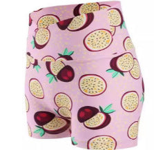 High-Waisted Butt-Lifting Naked-Feel Brushed Yoga Shorts Voxy Printed Summer High-Elastic Quick-Drying Three-Quarter Pants