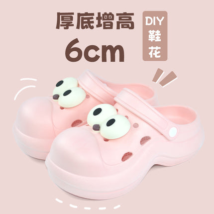 Qida Shun Outdoor Clogs for Women, High-Heeled Sandals for Girls, Beach Shoes, Summer DIY Garden Shoes