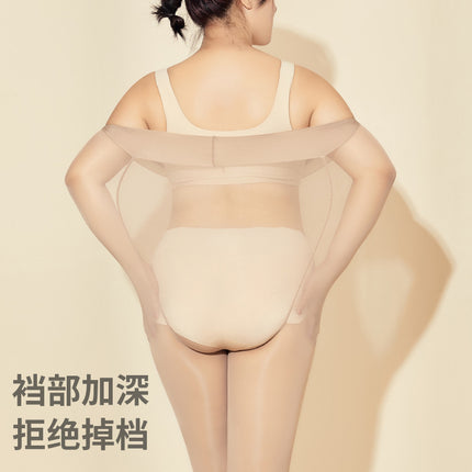 Large size 250kg horse oil socks cross-border black silk oil bright smooth oil stockings anti-hook silk high-grade pantyhose