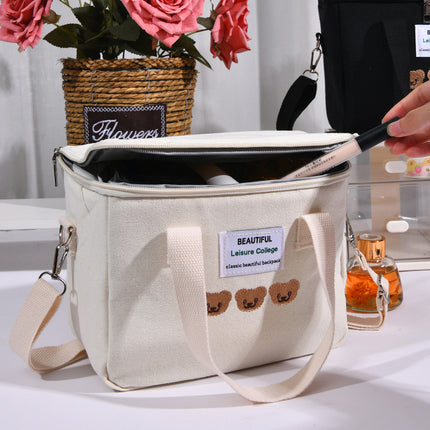 Cartoon Embroidered Handbag 2025 Spring New Waterproof Insulated Lunch Box Bag Ins Crossbody Bag Mommy Bag Women's Bag