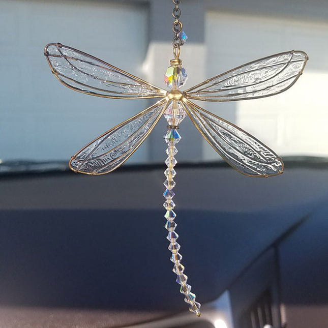 Amazon Personalized Dragonfly Crystal Pendant Window Glue Pendant Wings Metal New Product Dragonfly Sun Catcher