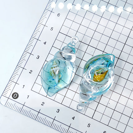 Colorful Luminous Conch DIY Cream Glue Mobile Phone Chain Bag Earrings Pendant Acrylic Jewelry Accessories