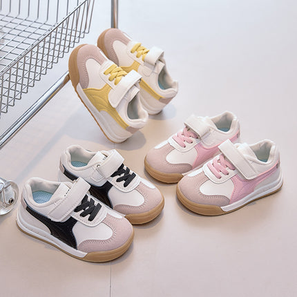 2026 Autumn New Children's Sports Shoes Forrest Gump Shoes Fashionable Leather Panel Shoes Boys' Casual Shoes Girls' Shoes Wholesale