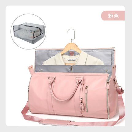 Foreign trade new ladies folding suit travel bag multi-functional storage bag large capacity large PU hand luggage bag