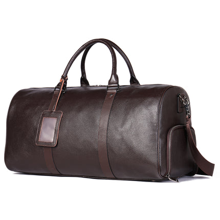 Crazy Horse Leather European and American Retro Men's Casual Travel Bag Genuine Leather Large Capacity Portable Crossbody Bag Advanced Travel Bag