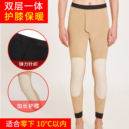 Fall/winter 1200g extra thick warm pants women and men thick plus velvet waist knee camel velvet northeast cotton pants men wholesale