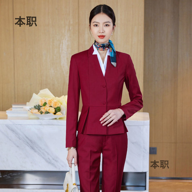Property Sales Department Customer Service Work Clothes Jewelry Store Hotel Suit Business Wear Slim Fit Aviation Stewardess Case Field Uniform