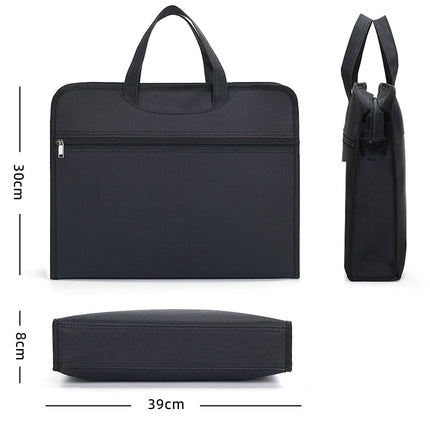 Office Handbag, Waterproof Zipper Computer Bag, Business Document Bag, Briefcase, Conference Document Bag, Storage