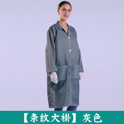 Electrostatic clothing, lab coat, dustproof, anti-static clothing, dust-free clothing, food workshop, electronic factory, blue and white overalls, printing