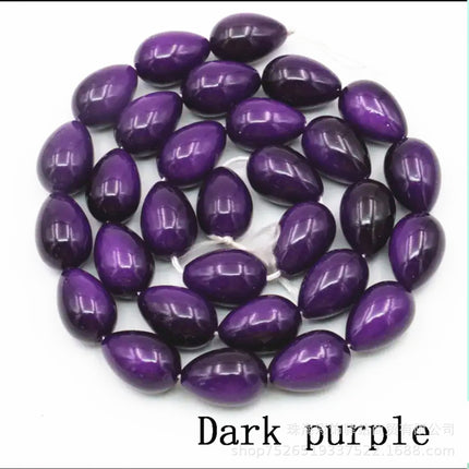 Europe and the United States in stock wholesale 9x 13mm water drop glass beads paint beads do not peel loose beads DIY jewelry accessories
